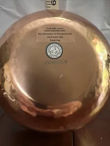 Godinger Hammered Copper Salad Bowl Large 5 Total - Picture 1 of 5