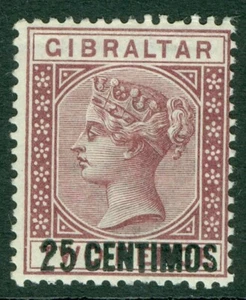 SG 17 Gibraltar 1889. 25c en 2d morado-marrón. Sin montar como nuevo - Imagen 1 de 1