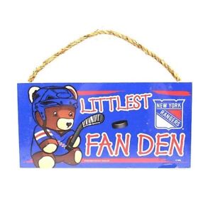 NHL New York Rangers Hockey 10"x5" Littlest Fan Den Style Decoration Wood Sign