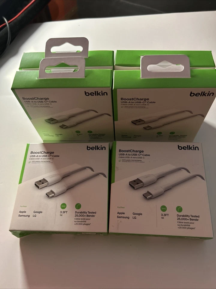 BELKIN USB-C TO USB-C CABLE BOOST CHARGE 1M TYPE C USB-IF CERTIFIED CAB003BT1MBK - Image 1 of 4