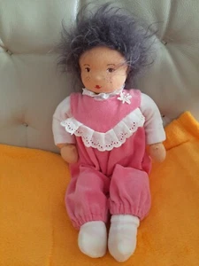 Sammler Puppe nach Waldorf Art mit Bekleidung handgefertigt 1988, unbespielt - Bild 1 von 10