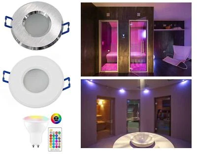 Faretto Cromoterapia  impermeabile da incasso LED RGB + White 4w doccia bagno - Immagine 1 di 3
