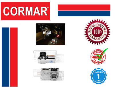 2 PROIETTORI LOGO 3D AUDI  Luci Cortesia Portiere LED Logo AUDI A1 A3 A4 A6 Q3 • 43.35€
