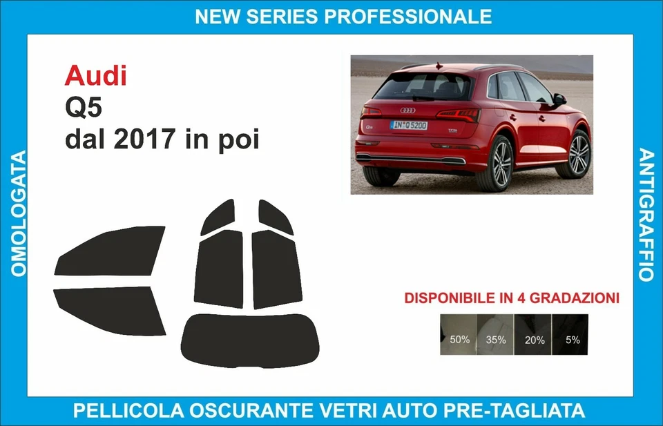 pellicole oscuranti vetri audi q5 dal 2017  kit compl - Imagen 1 de 1