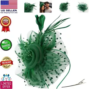 Versatile 7" Feather Fascinator with Clip & Headband for Weddings & Tea Parties - Picture 1 of 9