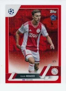 2022-23 Youri Regeer Topps Japan Edition Red Refractor AFC Ajax Rookie Card 4/5 - Picture 1 of 3