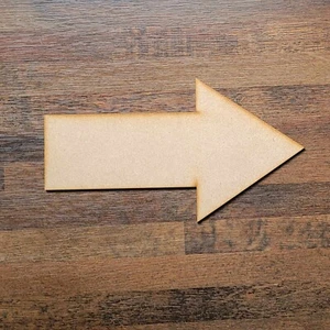 Wooden Large Basic Arrow Craft Shape 10-60cm MDF Embellishment Decoration 01 - Picture 1 of 11