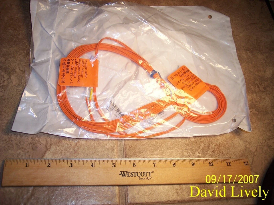2x Lot NEW Dell RH758 5M EMC Fibre AMP Cables CN-0RH758 Fiber - Image 1 of 1