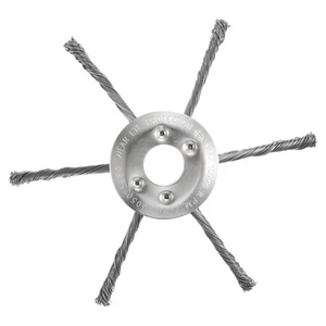 Steel Wire Brush Cutter Trimmer Head, 8” Unbreakable Wired Trimmer 6 Blade - Picture 1 of 5