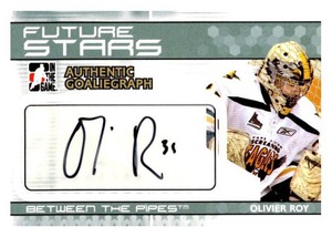 (HCW) 2010-11 ITG Between the Pipes Autographs #AOR Olivier Roy Auto 02972