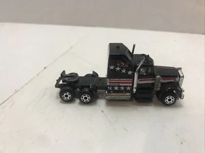 VINTAGE MADE IN HONG KONG DIECAST USA BLACK SEMI TRUCK ZE K-3 - Bild 1 von 5