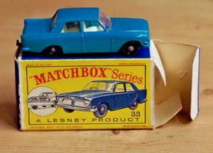 MATCHBOX SERIE 33 * FORD ZEPHYR III * CONFEZIONE ORIGINALE * LESNEY - Foto 1 di 8