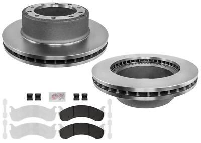 Pastilhas de freio galvanizadas rotores de freio a disco de carbono resistentes para 04-08 Ford F650 - Imagem 1 de 4