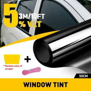 20'' X 5% 10FT VLT Dark Black Car Home Glass Window TINT TINTING Film Roll US - Picture 1 of 11