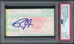 1989 ROY JONES JR SIGNED WIN #3 BOXING TICKET STUB 9/3/89 PSA 8 AUTO 10 POP 1 - Picture 1 of 3