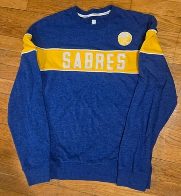 Buffalo Sabres Fanatics Sweater. Mens Small Sweatshirt. NHL Blue Soft. S - Image 1 of 4