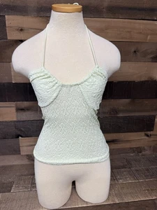 ⚡️ Victoria's Secret PINK Lime Green Halter Top Tank Shirt Large NEW ⚡️ - Picture 1 of 3
