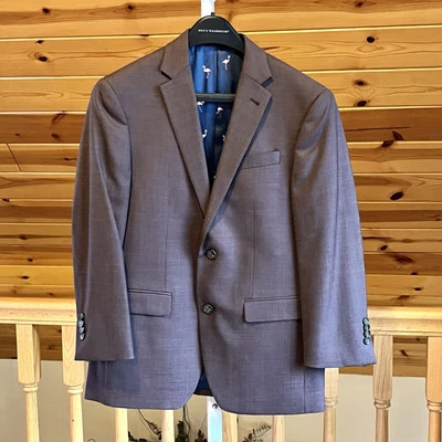 Joe Custom Joseph Abboud Hombre Joven 2 Piezas Chaqueta y Chaleco Marrón Talla 36S Foto 1 de 4