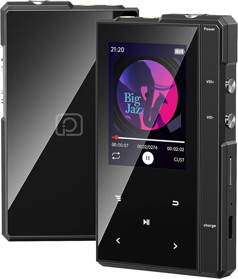 32GB Reproductor De MP3 Con Bluetooth 5.0, Phinistec Reproductor De Música Con H - Imagen 1 de 4