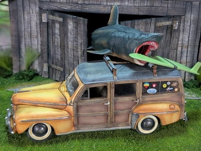 1:18 diecast 1948 Ford surf woody rusty rotty weathered barnfind Bob's Beaters - Image 1 of 4