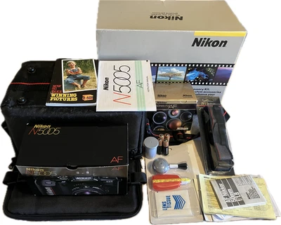 NIKON N5005 Camera w/ SLR Accessary Kit, Complete Photo Setup "NEW OLD STOCK"  - Image 1 of 4