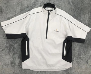 FootJoy DryJoys Tour Pullover Herren Large grau schwarz Kurzarm Half Zip Golf - Bild 1 von 21