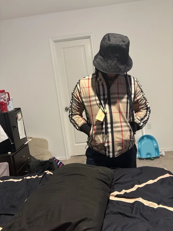 Burberry Jacket+ Black GG Monogram Bucket Hat - Image 1 of 4