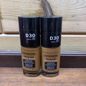 2 COVERGIRL TRUBLEND FOUNDATION D30 Bronze 12 Hr Wear - Picture 1 of 2
