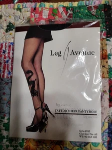 Leg Avenue Dragon Tattoo Sheer Pantyhose "Frankel's Costume" ONE SIZE HALLOWEEN - Picture 1 of 2