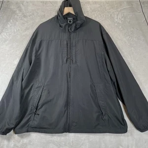 ScotteVest Jacket Mens XXL Black Travel Hooded Lightweight Windbreaker *FLAW* - Picture 1 of 8