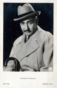 Adolphe Menjou Echt Foto Postkarte rppc - Amerikanischer Filmschauspieler - Bild 1 von 2