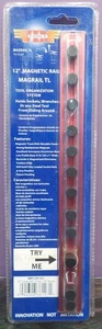 VIM Tools Magrail 12-Inch Low Profile Magnetic Track, Red (MR12R12C) - Picture 1 of 5