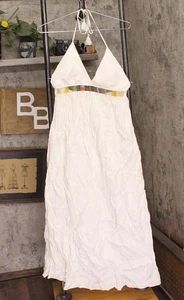 Ibiza By Anne Cole Jewel Maxi Dress With Spaghetti Straps Gardenia White S - Picture 1 of 8