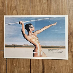VINTAGE KUNST FOTO OBEN OHNE AFROAMERIKANER NACKTE FRAU 19 X 13 DRUCK HERA OLYMPIC - Bild 1 von 7