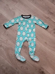 Kickee Pantalones Bebé 6-9 Meses Kiwi Verde Marrón Pijama Niño Bambú Suave Conjunto - Imagen 1 de 5