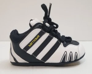 Adidas Barricade Toddlers Tennis Shoes Size 3K White Black 552464 Sneakers - Picture 1 of 13