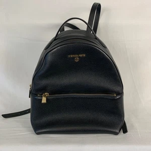 MICHAEL KORS VALERIE MOCHILA DE VIAJE ESCOLAR MEDIANA BOLSO DE HOMBRO CUERO NEGRO    - Imagen 1 de 12