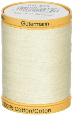 Gutermann Natural Cotton Thread, 800m/875 yd, Egg White - Image 1 of 2