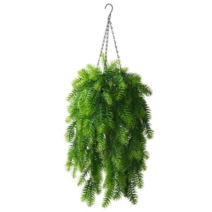 Artificial Faux Hanging Plants Basket for Spring Outdoor Decoration, Fake Pin... - Picture 1 of 6
