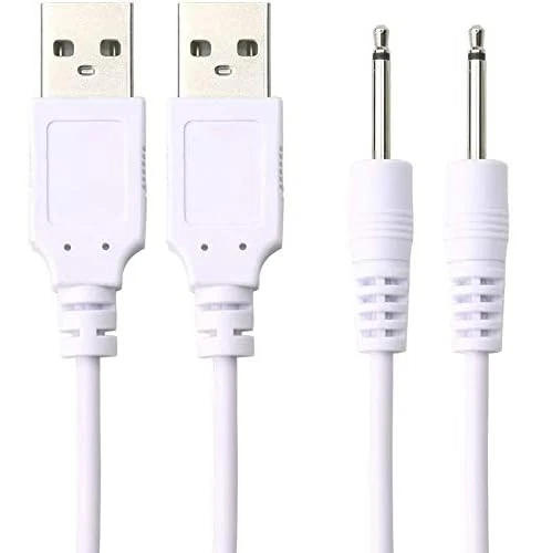 Paquete de 2 cables de carga DC de repuesto para cargador masajeador de 2,5 mm blanco  Foto 1 de 1
