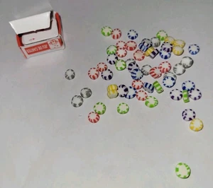 Juego de fichas de póquer para casa de muñecas piezas de juego muñecas juegos divertidos - Imagen 1 de 4