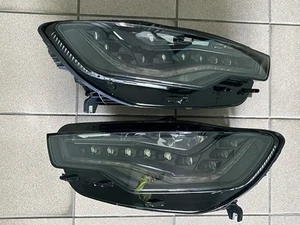 AUDI A6 S6 C7 Full Led Black Headlights Pre Facelift L R Genuine LHD 2011-2014 - Picture 1 of 15