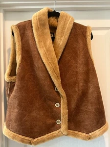 Montana Co Damen XL Weste Wildlederimitat Fell Western Ranch Boho Cowgirl - Bild 1 von 5