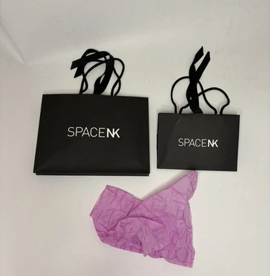 2x SPACE NK Black Beauty Empty Gift Bag + Tissue Christmas Gift Small Mini — 第 1/2 张图片
