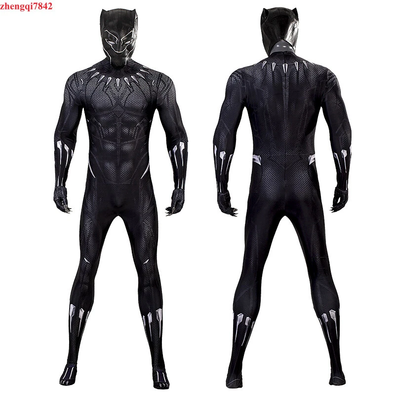 Pantera Negra Adulto Zentai Cosplay Disfraz Mono Body Halloween Utilería Regalo Foto 1 de 4