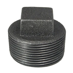 2" BLACK MALLEABLE IRON PLUG fitting pipe npt - Picture 1 of 1