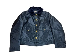 Original VTG Mens 44-R Jacket Navy BLue Tuffy Jac Trooper Bomber Biker - Picture 1 of 18