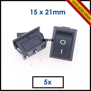 5x Interruptor basculante 6A 250V ON/OFF 2 pin mini Rocker Switch SPST - Imagen 1 de 2