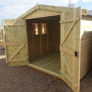 16x8 WOODEN WORKSHOP TANALISED SHED STORE 16X8 HEAVY DUTY APEX WORKSHOP - Picture 1 of 12