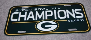 GREEN BAY PACKERS SUPER BOWL 45 NFL FOOTBALL SPORTS PLASTIC LICENSE PLATE - Picture 1 of 1